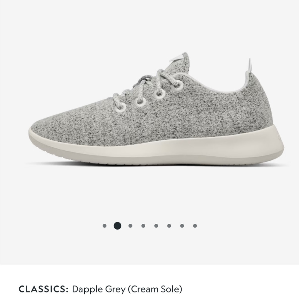Allbirds Women's Wool Runners in dapple grey w/cream sole SZ 10 - Picture 2 of 10